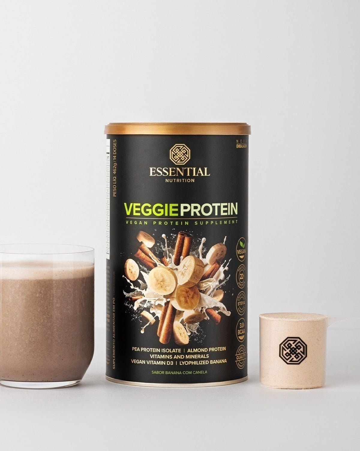 Veggie Protein Banana com canela