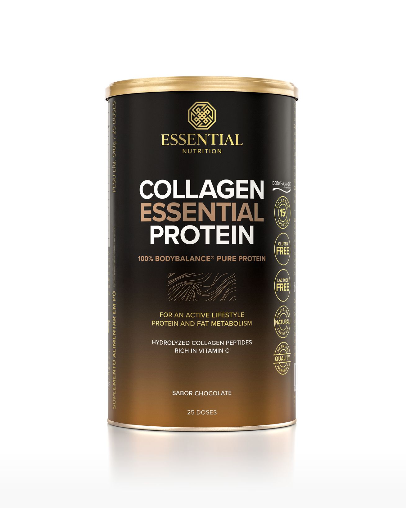 Collagen Essential Protein Chocolate Lata 510g | 25 doses